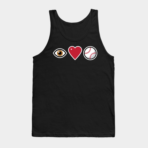 I Love Baseball Tank Top by Fourteen21 Designs